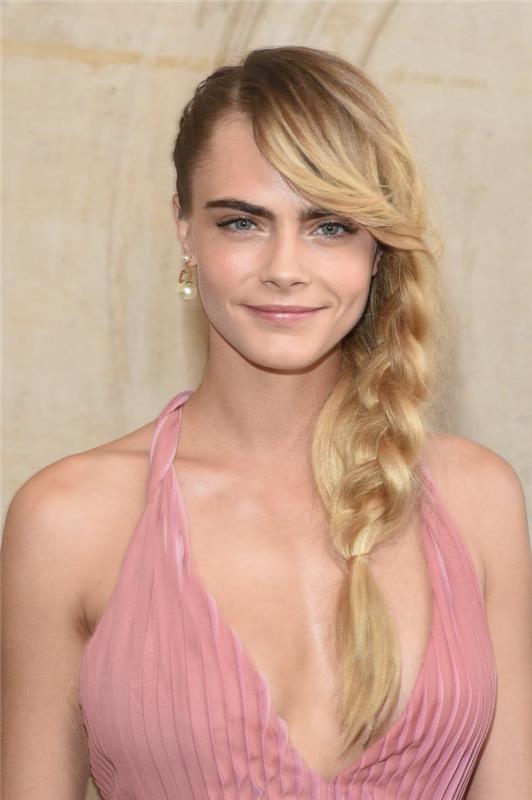 Trendikkäät hiusvärit 2019 Cara Delevingne balayage -tekniikka