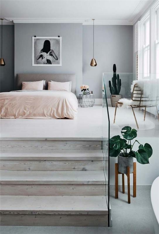 Tumblr -huoneiden sisustuksessa on minimalistinen makuuhuone
