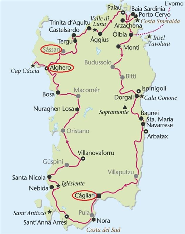 Loma Sardinian kesälomamatkakohde Italia