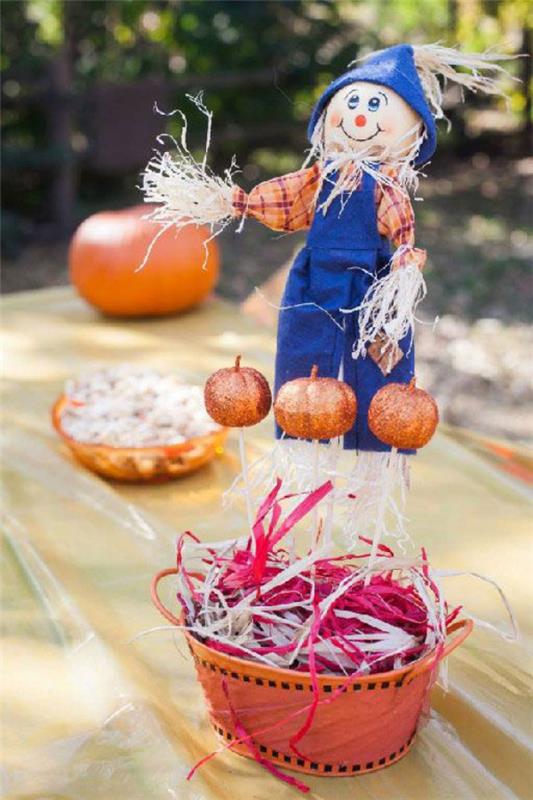 Tinker variksenpelätin-Halloween- ja syksykoristeet tee-se-itse-pöytäkoristeet syksyinen halloween-kurpitsa