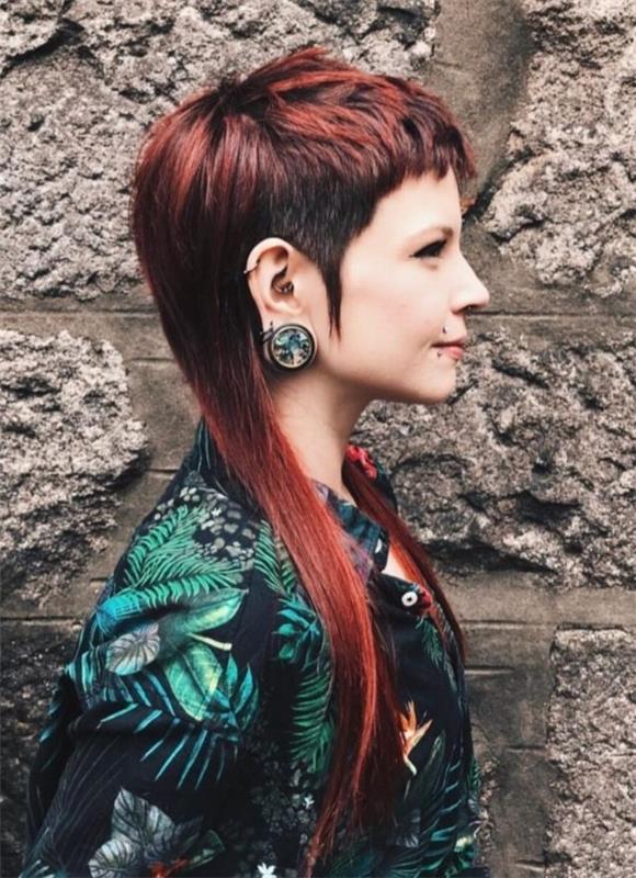 Mullet -kampaus - retro -kampaus pysyy erittäin trendikkäänä myös vuonna 2021, shullet shag mullet pitkä