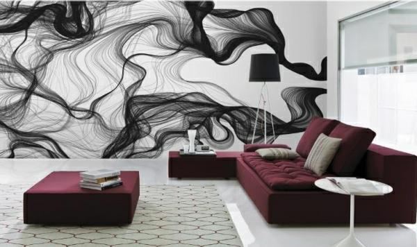 Seinäsuunnittelu ja valokuvataustakuva abstrakti kuvio mustavalkoinen