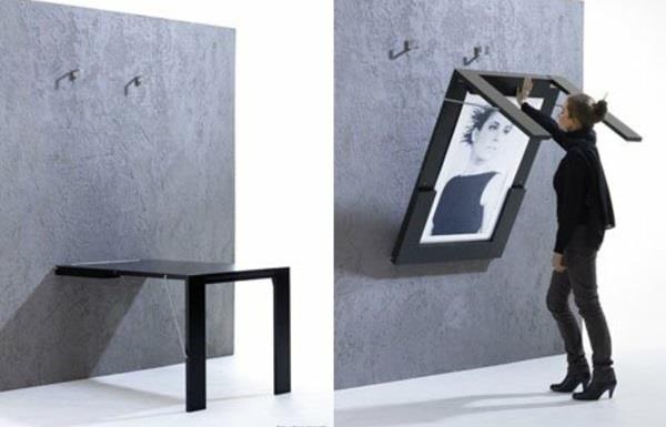 kokoontaitettava pöytä seinäkiinnitys seinätaittopöydät betoniseinä