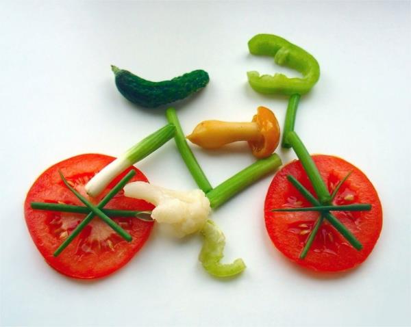 pyöräliike urheilu tekee tuoreita vihanneksia