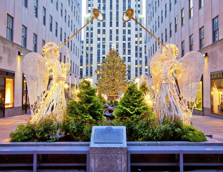 Joulu New Yorkin maamerkkeihin Rockefeller Centerissä