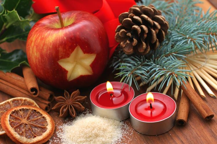 Joulu mausteet neilikka mauste kaneli mauste omena tee valot