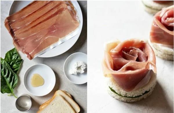 Valmista joulun alkupala 10 yksinkertaista juhla -sormiruokaideaa Prosciutto -voileipiä