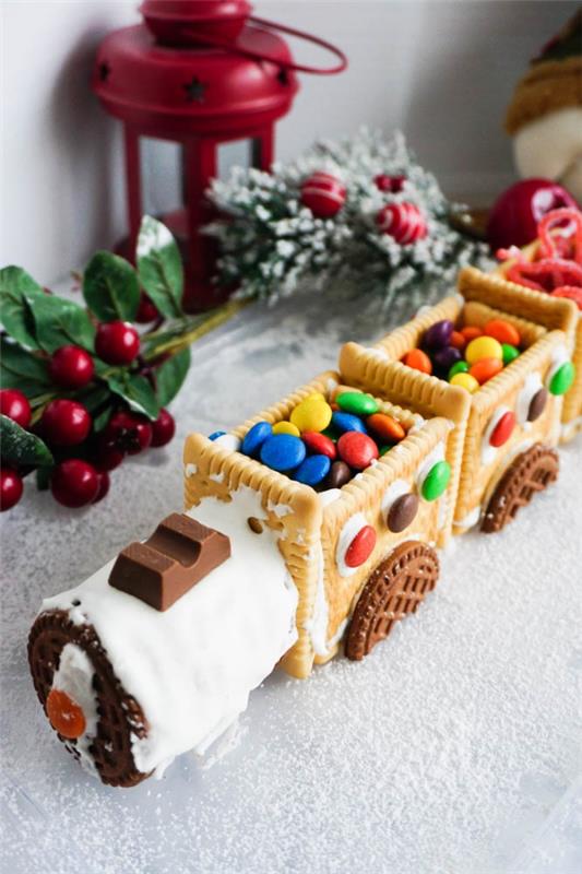 Joulujälkiruoka - Joulukuusi ja muut herkulliset reseptiideat junan bahn -suklaakekseille
