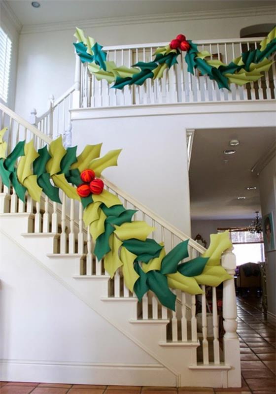 Joulu sisustus ideoita garland portaikko ideoita