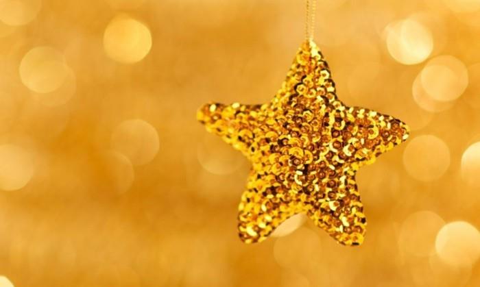 Tinker joulukoristeita ideoita kulta tähtiä