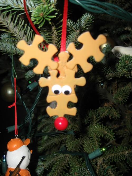 Tee joulukoristeita itse rudolph -osista