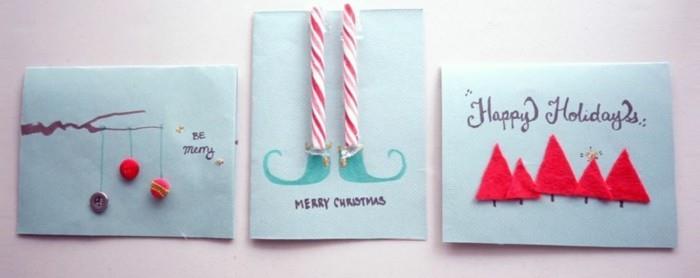 Tinker joulukortit itse diy ideoita kolme DIY korttia