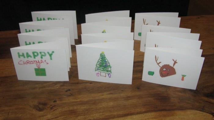 Tee joulukortteja itse ideoita lapsille