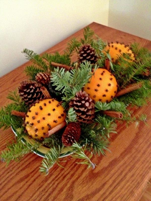 Tinker joulukoristeita appelsiininkuori männynkäpy kaneli