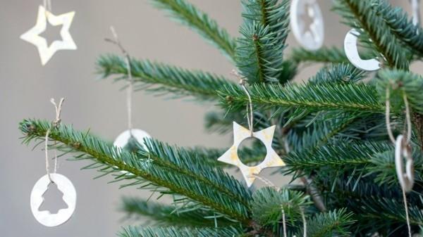 Joulutähdet tinker fimo ideoita DIY joulukoristeet polymeerisavi tähdet valkoinen