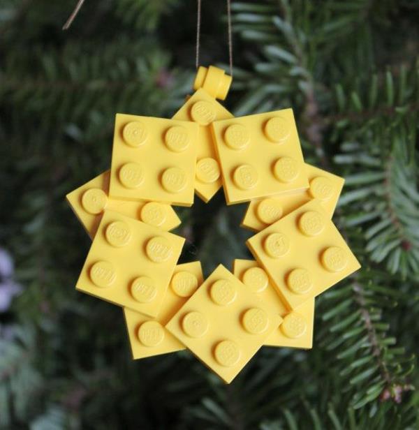 Joulutähdet näpertelevät malleja lapsille keltainen lego