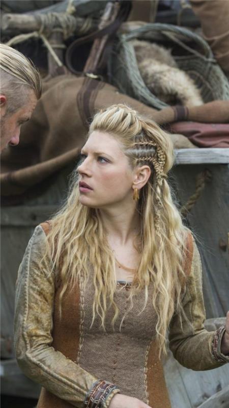 Viking -kampaukset naisille ja miehille, innoittamana pohjoismaisesta kulttuurista, viikinkien kampaus lagertha heroiini