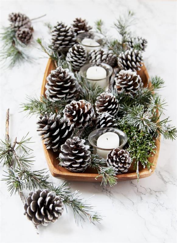 Talvikoristelu tinker joulun hanan koristeluun talvipöydän koristelu