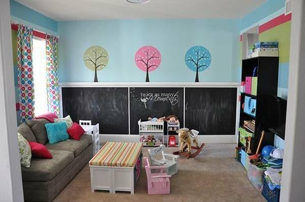 Maalaa seinät, liitutaulumaali, koristele lastenhuoneet