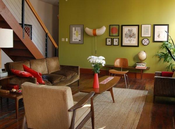 Eläviä ideoita ajattomille huonekaluille noguchi -sohva ruoho vihreät seinät