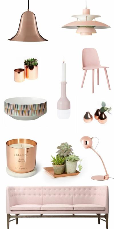 Elävät ideat ja trendit 2016 vaaleanpunaiset huonekalut