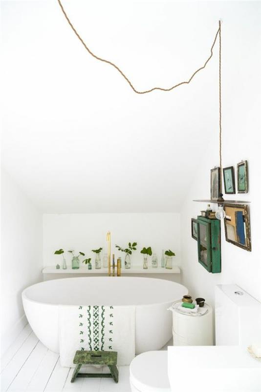 Elävät trendit 2016 kevätmainen kylpyhuone sisustus vihreät huonekasvit