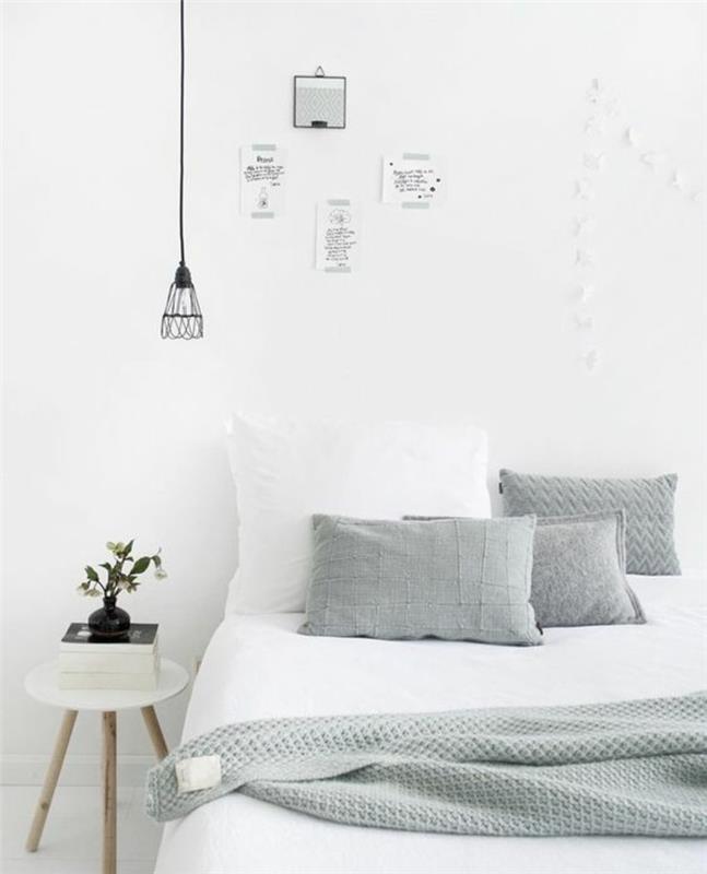 Kodin sisustus makuuhuone ideoita neutraaleja värejä