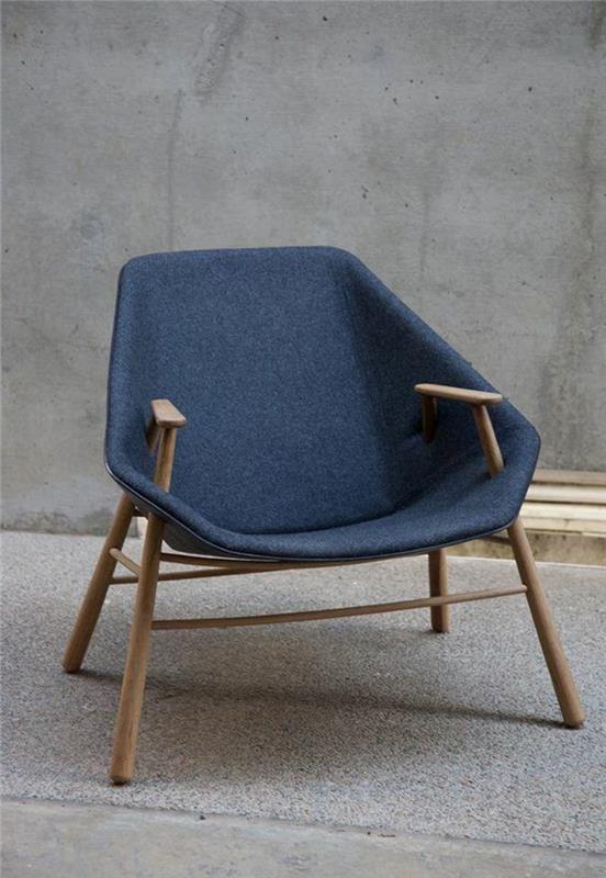 Olohuoneen tuolit ergonominen muotoilu tuolit suunnittelija nojatuolit sininen