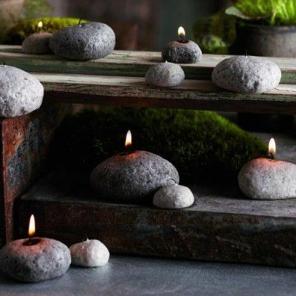 Zen -puutarha Japanilaiset puutarhat laittavat kynttilöitä