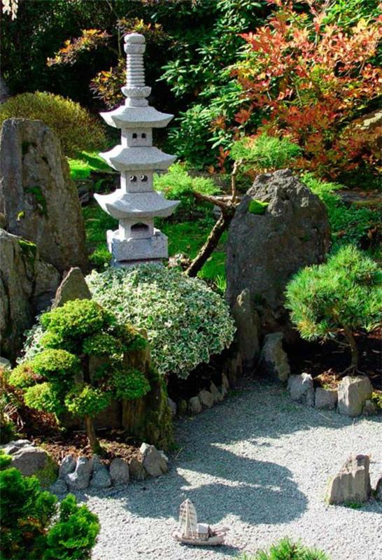Zen -puutarha laittaa japanilaiset kasvit vihreiksi