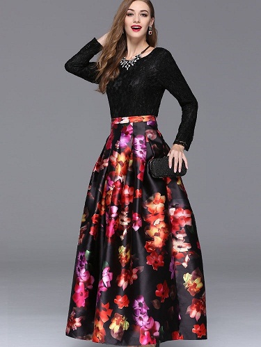 Party Wear A-Line nederdel til damer