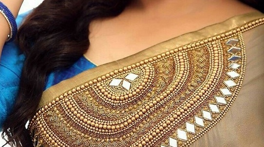 Tambour Technique Aari Work Saree