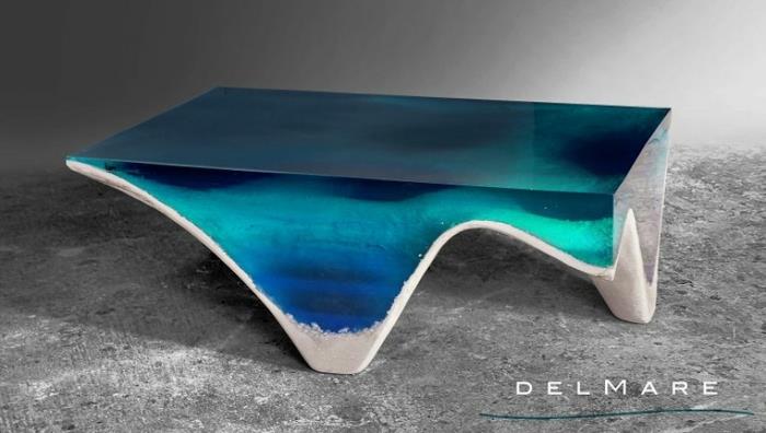 akryylilasi sohvapöytä epoksi innovatiivisia materiaaleja meri näyttää