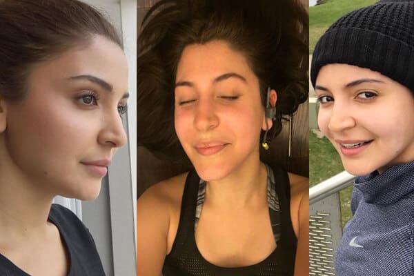 Smukkeste berømtheder uden makeup Anushka Sharma