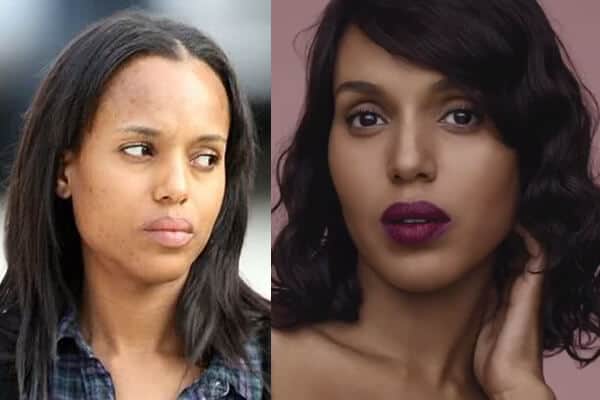 Smukkeste berømtheder uden makeup Kerry Washington