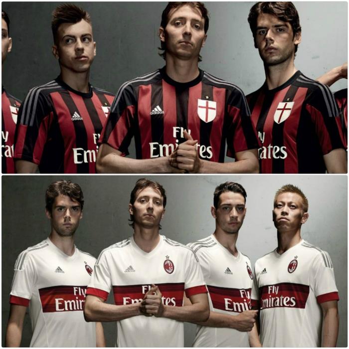 adidas jersey set 20152016 jalkapallo pelipaidat ac milan