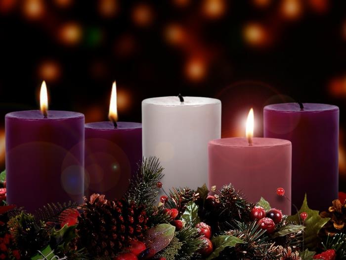 ideoita adventti seppele tarkoittaa kynttilöitä eri värejä