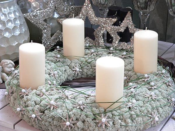 adventti seppele kuvat kynttilät valkoinen adventti seppele ideoita