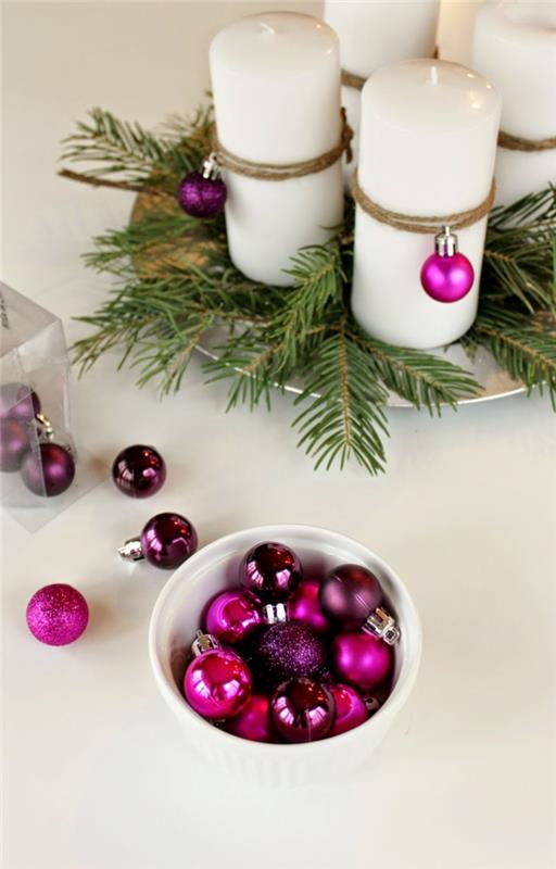 ideoita advent seppele diy deco ideoita joulu violetti puu riipukset