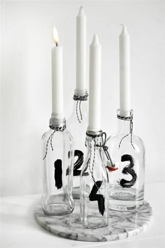 adventin seppeleet moderni adventin seppele ideoita neljä kynttilää pulloa