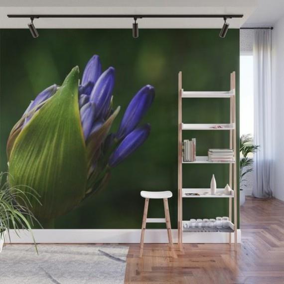 afrikkalainen lilja koriste lily agapanthus africanus seinämaalaus tapetti