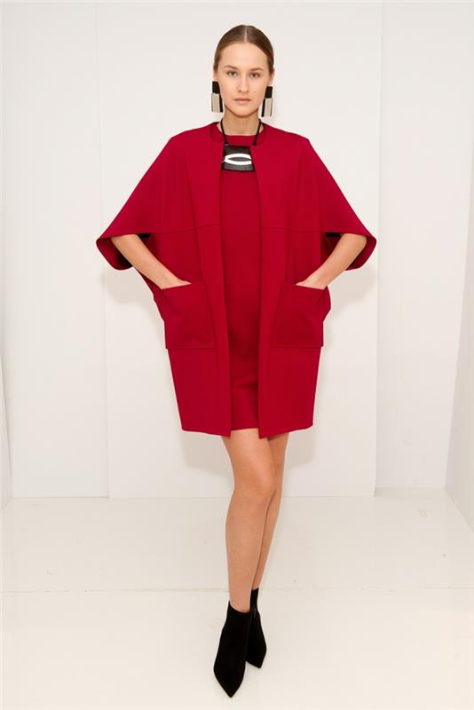 nykyinen neuleet punainen naisten villapaita liivi mekko