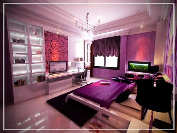 kaikki huonekalut kauniita sisustusideoita vaaleanpunainen violetti
