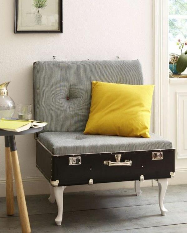 suunnitella uudelleen vanhat huonekalut matkalaukku nojatuoli rakentaa itsesi heittää tyynyjä