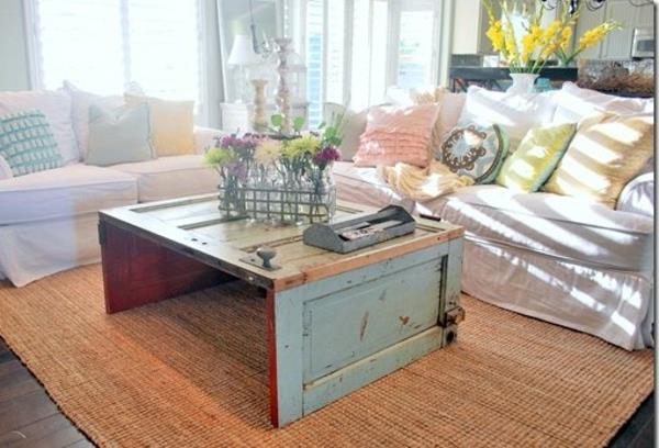 vanhat ovet kierrättää koriste -esineet sohvapöytä maalatut DIY -huonekalut