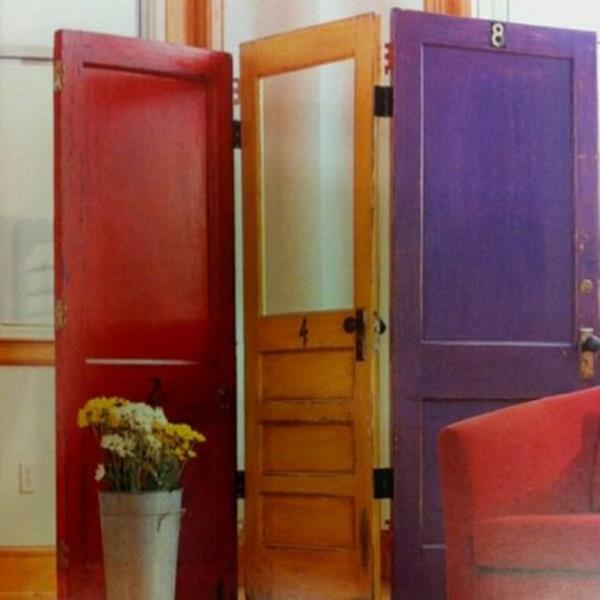 vanhat ovet diy huonekalut koriste -esineet kierrätä oven näyttö