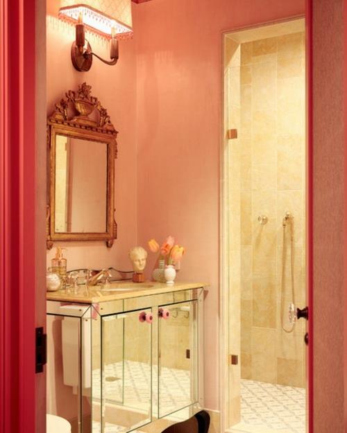 vanhanaikainen sisustusidea peili kylpyhuoneen sisustus muuttuva pöytäidea