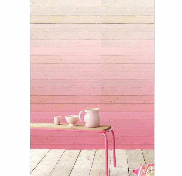 hämärä vaaleanpunainen seinäväri olohuone klassinen vintage pöytäkalusto