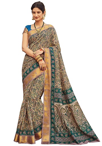 Ren Zari Kanchipuram Saree