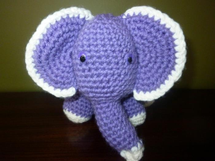 amigurumi virkattu elefantti virkkaa kauniita sisustusideoita